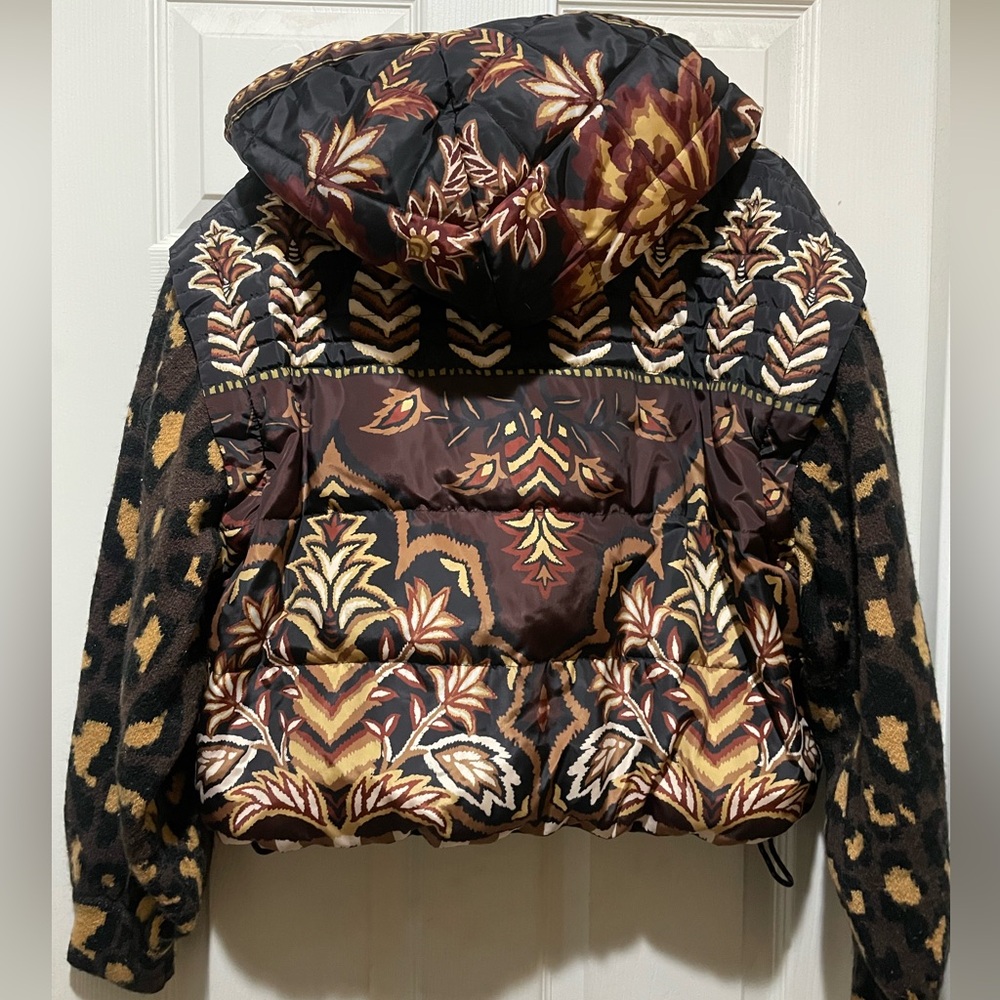 Farm Rio Brown Winter Ainika Puffer Jacket - Picture 3 of 5